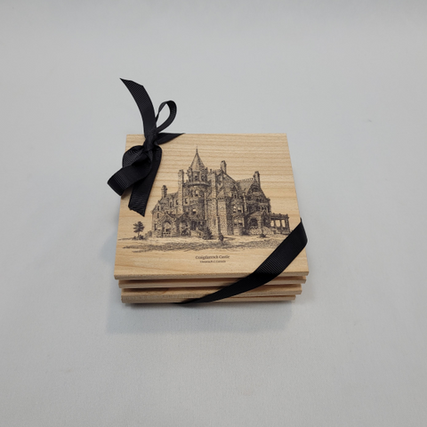 Set/4 Coaster Castle Maple